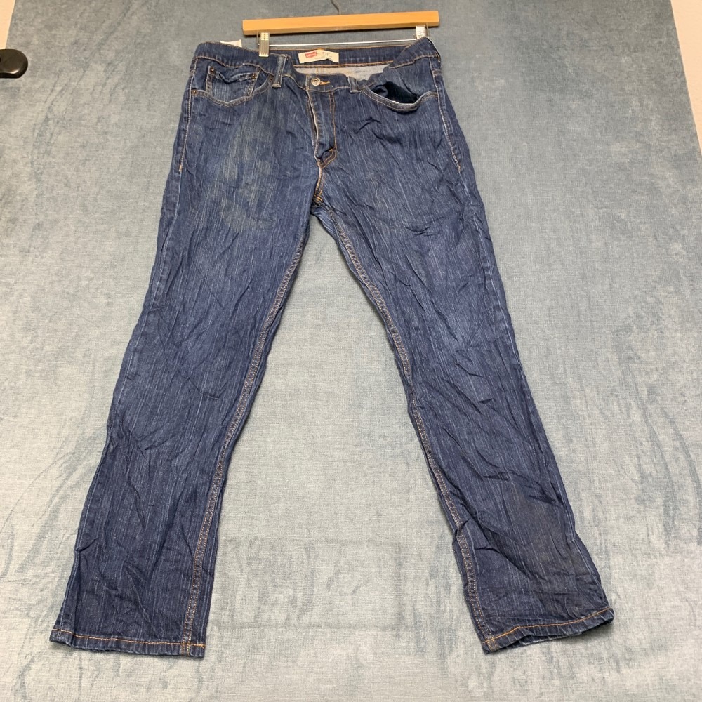 Levi's 511 Jeans Mens 36x30 Blue Denim Cotton Stretch Skinny Leg Medium Wash